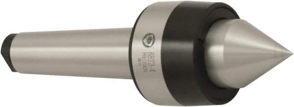 Bison - MT5 Morse Taper Shank, 75mm Head Diam, Live Center - 4,000 Max RPM, 50mm Point Diam, 2.19" Point Len, 1,433 Lb Max Workpc, Standard Point - Exact Tool & Supply