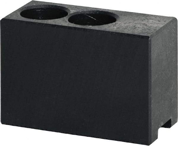 Bison - 500mm Max Chuck Capacity, 1.5mm x 60° Serrated Interface, Square Soft Lathe Chuck Jaw - Steel, 43mm Btw Mount Hole Ctrs, 60mm High, 25mm Groove, M20mm Fastener - Exact Tool & Supply