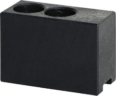 Bison - 500mm Max Chuck Capacity, 1.5mm x 60° Serrated Interface, Square Soft Lathe Chuck Jaw - Steel, 43mm Btw Mount Hole Ctrs, 60mm High, 25mm Groove, M20mm Fastener - Exact Tool & Supply