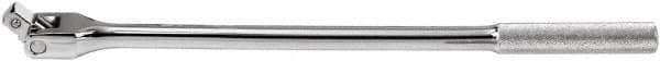 SK - 1/2" Drive Socket Knurled Handle - 30-5/8" OAL, Full Polish Chrome Finish - Exact Tool & Supply