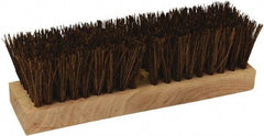 O-Cedar - 2" Bristle Length, Palmyra Deck Scrub Brush - 10" Long x 3" Wide Head, 10" OAL, Black, Wood Block - Exact Tool & Supply