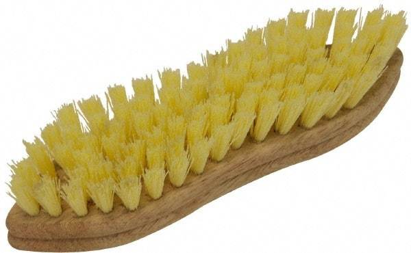 O-Cedar - 1" Bristle Length, Polypropylene Scrub Brush - 9" Long x 2-1/2" Wide Head, 9" OAL, Beige, Foam Block - Exact Tool & Supply