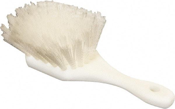 O-Cedar - 2" Bristle Length, Nylon Utility Scrub Brush - 9" Long x 3" Wide Head, 9" OAL, White, Foam Block - Exact Tool & Supply