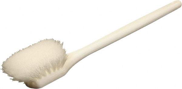 O-Cedar - 2" Bristle Length, Nylon Utility Scrub Brush - 20" Long x 3" Wide Head, 20" OAL, White, Foam Block - Exact Tool & Supply