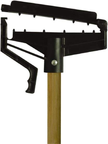 O-Cedar - 60" Standard Wood Quick Connect Mop Handle - 1" Handle Diam, 1 to 5" Wet Mop Head Band, Use with Wet Mops - Exact Tool & Supply