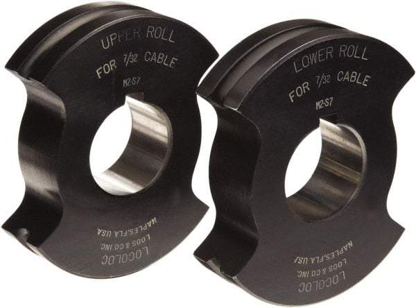 Loos & Co. - 7/32" Straight Shank Terminal Roll Die - Metal/Black - Exact Tool & Supply