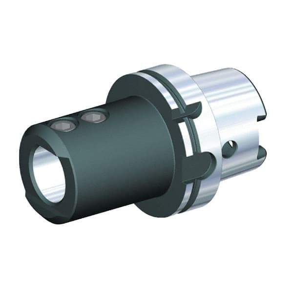 Kennametal - HSK100A Taper, 0.7874" Inside Hole Diam, 3.3465" Projection, Whistle Notch Adapter - 1.9685" Body Diam, Taper Shank, Through Coolant - Exact Tool & Supply