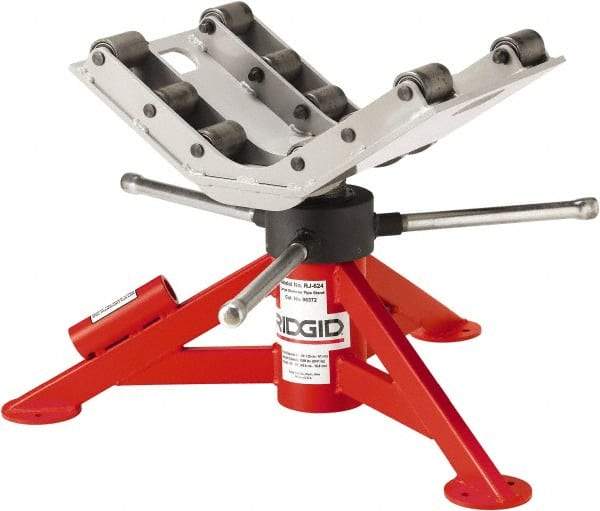 Ridgid - 6" to 24" Pipe Capacity, Adjustable Pipe Stand - 16" to 31" High, 4,500 Lb Capacity - Exact Tool & Supply