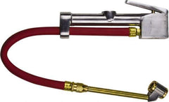 Milton - 160 Max psi Closed Check Aluminum/EPDM Inflator Gauge - Dual Large Bore Chuck, 1/4 FNPT, 10 to 160 psi Pressure Range - Exact Tool & Supply