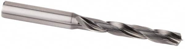Kennametal - Letter E (1/4) 135° Spiral Flute Solid Carbide Taper Length Drill Bit - Exact Tool & Supply