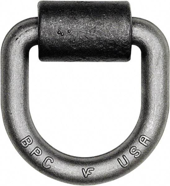 Buyers Products - Steel D-Ring with Integral Bracket - 4-1/2" Long, Gray, For Use with Cargo Control - Exact Tool & Supply