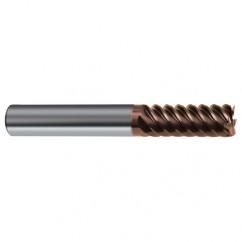 1/2" Dia. - 3" OAL - 45° Helix Nano-SI Carbide End Mill - 6 FL - Exact Tool & Supply