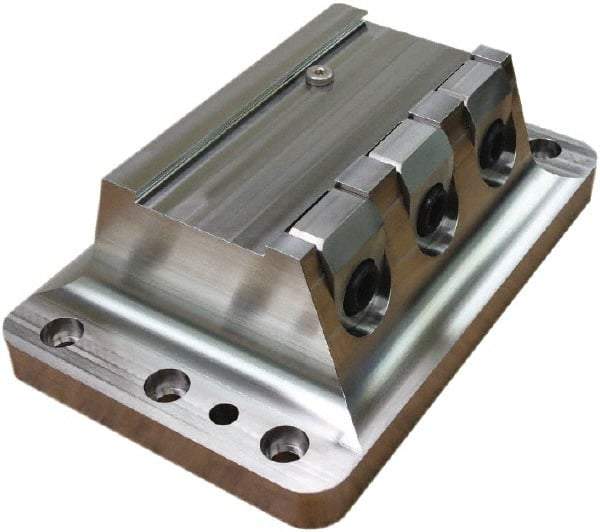 Raptor Workholding - 2-3/4" Jaw Width, 10" High x 10" Long x 8" Wide Dovetail Vise - For Use with 4 & 5 Axis Workholding Systems - Exact Tool & Supply