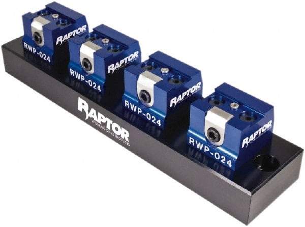Raptor Workholding - 3/4" Jaw Width, 2-7/8" High x 13" Long x 4" Wide Dovetail Vise - For Use with 4 & 5 Axis Workholding Systems - Exact Tool & Supply