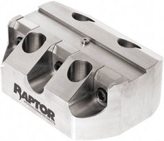 Raptor Workholding - 3/4" Jaw Width, 2" High x 5" Long x 3.9" Wide Dovetail Vise - For Use with 4 & 5 Axis Workholding Systems - Exact Tool & Supply