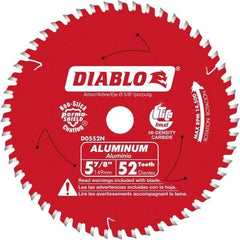 Freud - 5-7/8" Blade Diam, 52 Teeth, Carbide-Tipped Cold Saw Blade - 5/8" Arbor Hole Diam, 0.045" Blade Thickness - Exact Tool & Supply