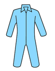 Flame Resistant Coverall w/ Zipper Front & Collar Large - Exact Tool & Supply