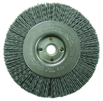 4" Diameter - 1/2 - 3/8" Arbor Hole - Abrasive Nylon Straight Nylox Wheel - Exact Tool & Supply