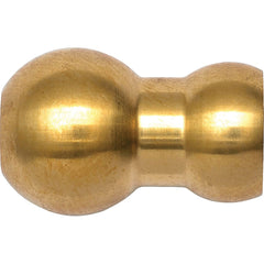Loc-Line - Coolant Hose Adapters, Connectors & Sockets; Type: Adapter ; Hose Inside Diameter (Inch): 1/4 ; Thread Type: NonThreaded ; Connection Type: 15mm Ball Spherical (Fish Eye) ; Body Material: Brass ; Maximum Flow Rate (GPM): 4.17 - Exact Tool & Supply