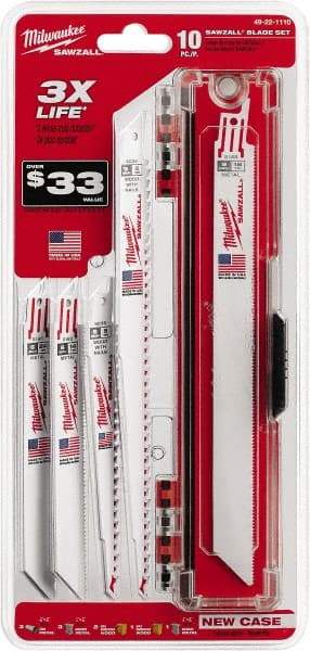 Milwaukee Tool - Reciprocating Saw Blade Sets Blade Material: Bi-Metal Minimum Blade Length (Inch): 6 - Exact Tool & Supply
