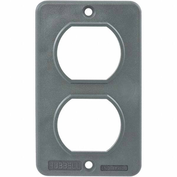 Hubbell Wiring Device-Kellems - Electrical Outlet Box & Switch Box Accessories Accessory Type: Box Cover Material: PBT Resin - Exact Tool & Supply