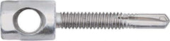 Powers Fasteners - 3/8" Zinc-Plated Steel Horizontal (Cross Drilled) Mount Threaded Rod Anchor - 1/4" Diam x 1" Long, Hex Head, 2,570 Lb Ultimate Pullout, For Use with Steel - Exact Tool & Supply