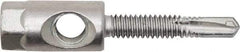 Powers Fasteners - 3/8" Zinc-Plated Steel Dual (Cross & End Drilled) Mount Threaded Rod Anchor - 1/4" Diam x 1" Long, Hex Head, 4,690 Lb Ultimate Pullout, For Use with Steel - Exact Tool & Supply
