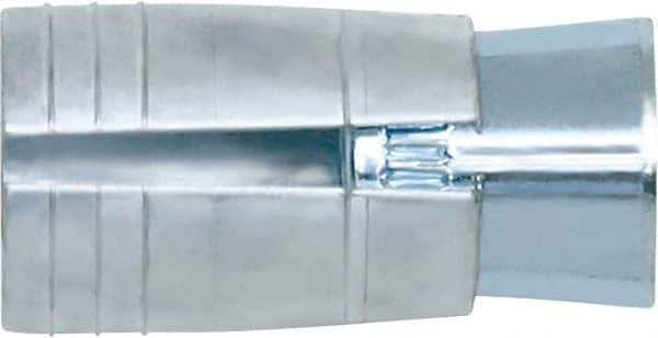 Powers Fasteners - 1/4" Diam, 3/8" Drill, 7/8" OAL, Drop-In Concrete Anchor - 304, Zamac 7 Zinc/Stainless Steel, Flange Head, Hammer Drive, 3/8" Thread Length - Exact Tool & Supply