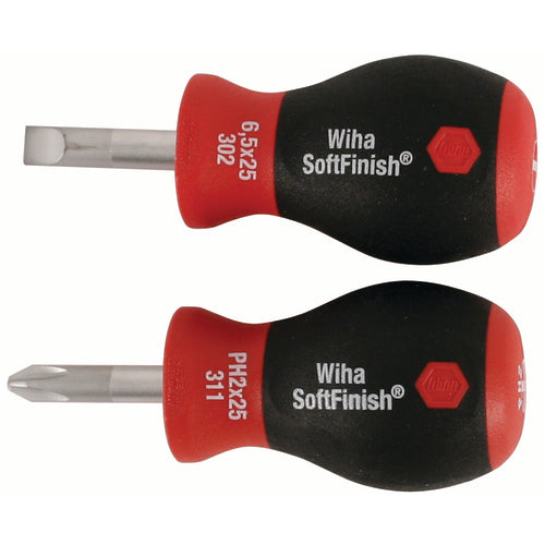 2 PC SOFTFINISH STUBBY SLOTTED/PHLP - Exact Tool & Supply