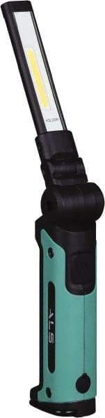 Advanced Lighting Systems - 3 Volt, Black & Turquoise Articulating Work Light - 200 Lumens, Rechargeable Battery, LED Lamp - Exact Tool & Supply