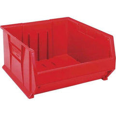 Quantum Storage - 225 Lb Load Capacity Red Polypropylene Tote Container - Stacking, 12" Long x 22-1/2" Wide x 23.9" High - Exact Tool & Supply