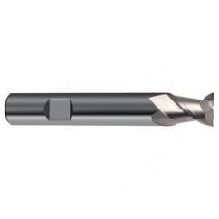 8mm Dia. - 58mm OAL - 45° Helix Bright Carbide End Mill - 2 FL - Exact Tool & Supply