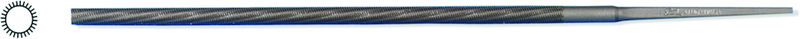 6x3/16" Round Parallel File, Cut 2 - Exact Tool & Supply