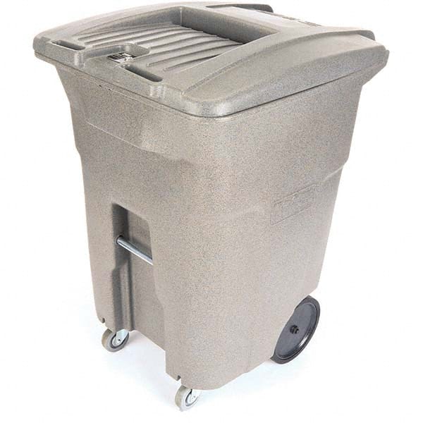 Toter - Trash Cans & Recycling Containers; Type: Confidential Document Container ; Container Shape: Rectangle ; Container Size: 96 gal ; Container Graphics: None ; Color: Graystone ; Finish: Textured - Exact Tool & Supply