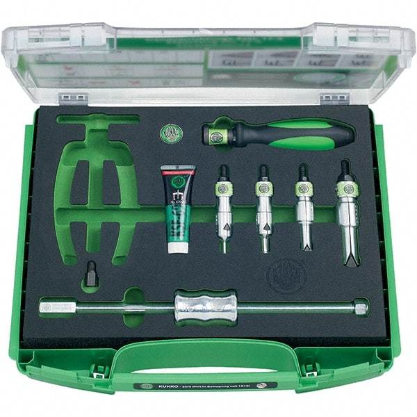 KUKKO - 1 Piece, 1/4 to 1-3/16" Spread, Blind Hole Puller Set - 1 Jaws, 3-5/8" Reach - Exact Tool & Supply