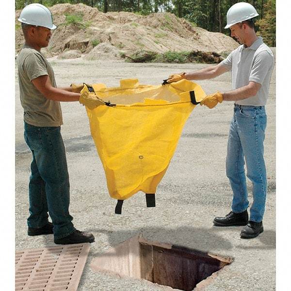 UltraTech - 3' Long x 2' Wide, Polypropylene Drain Guard - Yellow, Use for Stormwater/Construction Compliance - Exact Tool & Supply