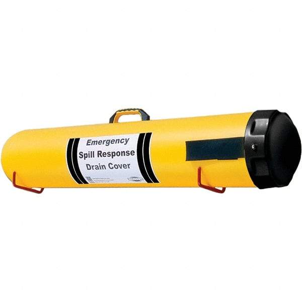 UltraTech - 51" Long x 6' Wide, Polyethylene Drain Seal - Yellow/Black, Use for Spill Response - Exact Tool & Supply