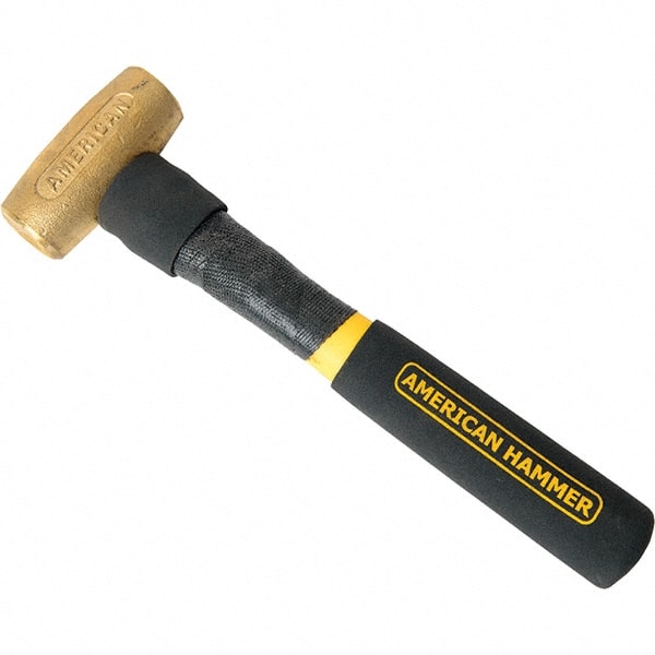 American Hammer - 3 Lb Aluminum Nonsparking Nonmarring Hammer - Exact Tool & Supply