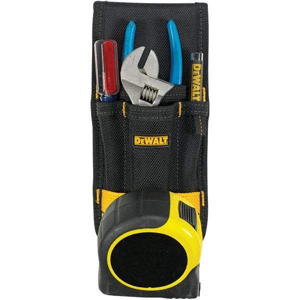 CLC - General Purpose Holster with 4 Pockets - Ballistic Polyester, Black/Yellow - Exact Tool & Supply