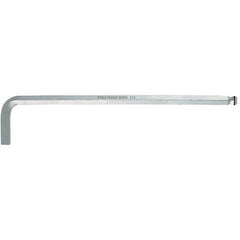 Wiha - 5mm Hex, Long Arm, Ball End Hex Key - 6-1/4" OAL, Chrome Vanadium Molybdenum, Metric System of Measurement - Exact Tool & Supply