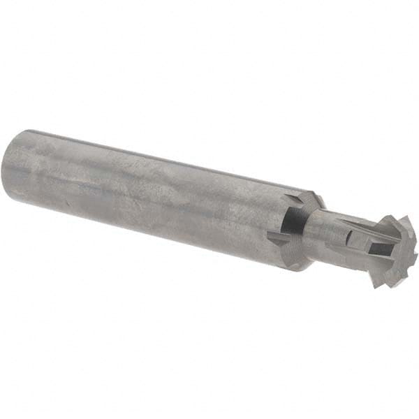 Accupro - 1/2° 1/2" Cut Diam, 0.187" Cut Width, 1/2" Shank, Solid Carbide Double-Angle Cutter - Exact Tool & Supply