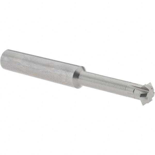 Accupro - 1/2° 1/2" Cut Diam, 0.187" Cut Width, 1/2" Shank, Solid Carbide Double-Angle Cutter - Exact Tool & Supply