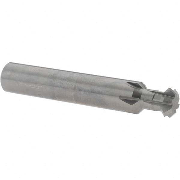 Accupro - 1/2° 1/2" Cut Diam, 0.187" Cut Width, 1/2" Shank, Solid Carbide Double-Angle Cutter - Exact Tool & Supply