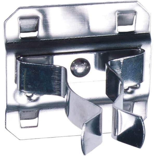 NMC - 7/8" Long Extended Spring Clip Pegboard Hook - 7/8" Projection, Stainless Steel - Exact Tool & Supply