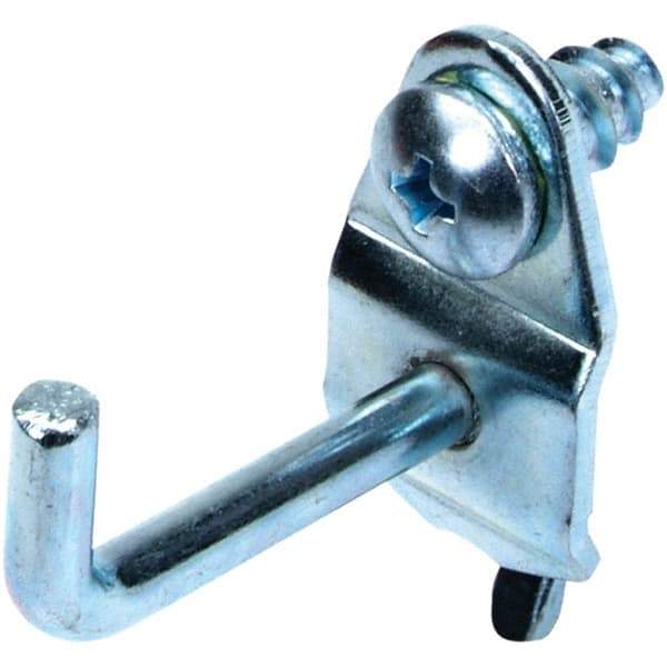 NMC - 1-1/8" Long Pegboard Hook - 1-1/8" Projection, 90° Bend, Steel - Exact Tool & Supply