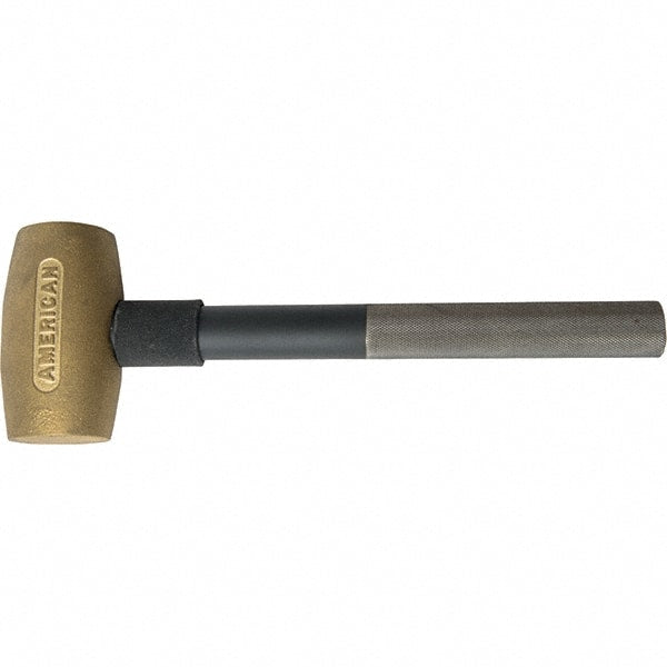 American Hammer - 3-1/2 Lb Brass Nonsparking Hammer - Exact Tool & Supply