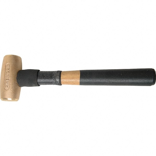American Hammer - 3-1/2 Lb Brass Nonsparking Hammer - Exact Tool & Supply