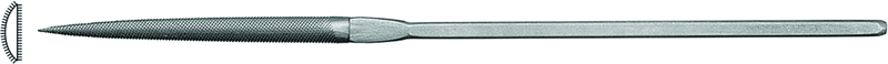 5-1/2" Escapement File, Half-Round, Cut 2 - Exact Tool & Supply
