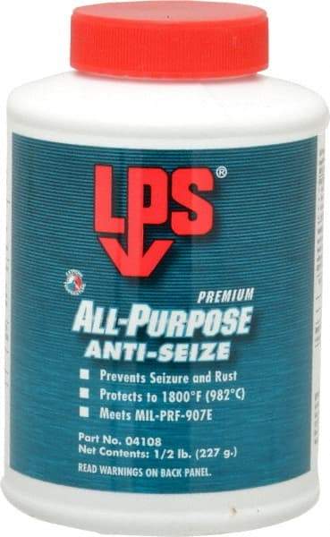 LPS - 0.5 Lb Can General Purpose Anti-Seize Lubricant - Molybdenum Disulfide, -65 to 1,800°F, Blue/Gray, Water Resistant - Exact Tool & Supply