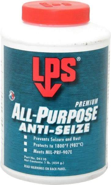 LPS - 1 Lb Can General Purpose Anti-Seize Lubricant - Molybdenum Disulfide, -65 to 1,800°F, Blue/Gray, Water Resistant - Exact Tool & Supply